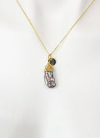 Baroque Pearl Keshi Necklace, Natural Baroque Pearl Keshi Pearl, Cultured Freshwater Pearl, N4252G
