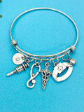 Medical School Graduation Gift, Caduceus Medical Syringe Stethoscope Nurse Cross Hat Bracelet, Nurse Student Gift, Nursing Gift, N5129