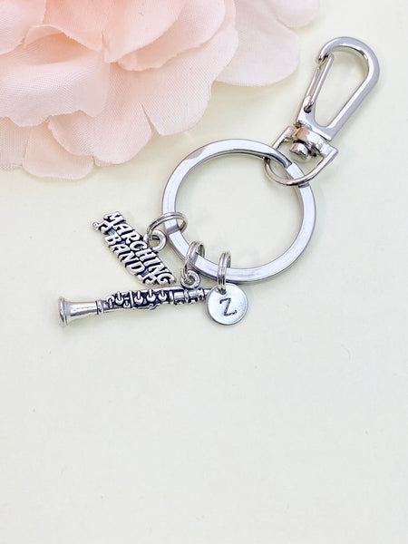 Clarinet Marching Band Keychain Personalized Customized Monogram Made to Order Jewelry, N1380B