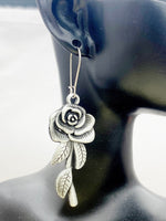 Rose Earrings, Stainless Steel Hypoallergenic Earrings, N5136