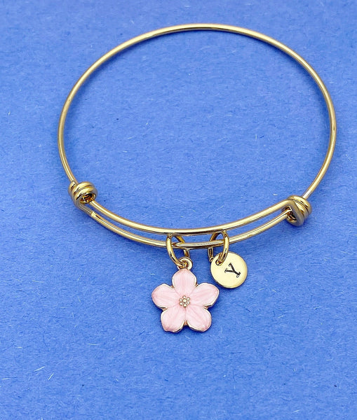 Magnolias Bracelet, Gold Flower Bracelet Gift, Personalized Gift, N1956C