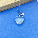 Best Christmas Gift, Dandelion Charm Necklace, Wish Gift, One Seed Dandelion Heart Charm, Pressed Flowers Jewelry, Gardening Gift, N1005