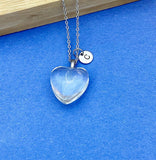 Best Christmas Gift, Dandelion Charm Necklace, Wish Gift, One Seed Dandelion Heart Charm, Pressed Flowers Jewelry, Gardening Gift, N1005