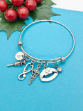 Medical School Graduation Gift, Caduceus Medical Syringe Stethoscope Nurse Cross Hat Bracelet, Nurse Student Gift, Nursing Gift, N5129