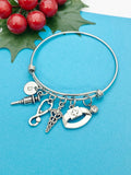 Medical School Graduation Gift, Caduceus Medical Syringe Stethoscope Nurse Cross Hat Bracelet, Nurse Student Gift, Nursing Gift, N5129