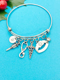 Medical School Graduation Gift, Caduceus Medical Syringe Stethoscope Nurse Cross Hat Bracelet, Nurse Student Gift, Nursing Gift, N5129