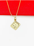 Bingo Necklace, Gold Necklace, Birthday Gift, Good Luck Charm Gifts, N380A