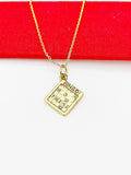 Bingo Necklace, Gold Necklace, Birthday Gift, Good Luck Charm Gifts, N380A