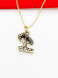 Bonsai Tree Necklace, Gold Necklace, Birthday Gift, Good Luck Charm Gifts, N5139