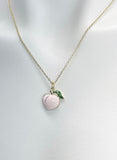 Gold Peach Necklace, Birthday Gift, Girlfriend Gifts, N3591-A