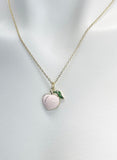Gold Peach Necklace, Birthday Gift, Girlfriend Gifts, N3591-A
