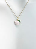 Gold Peach Necklace, Birthday Gift, Girlfriend Gifts, N3591-A