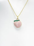 Gold Peach Necklace, Birthday Gift, Girlfriend Gifts, N3582-A
