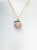 Gold Peach Necklace, Birthday Gift, Girlfriend Gifts, N3582-A