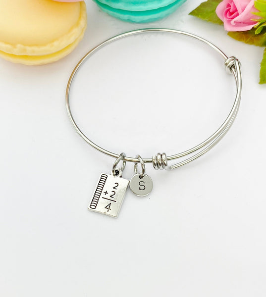 Math Book Charm Bracelet or Necklace, Math Teach Gift, Personalized Gift, N795-A