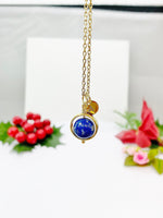 Lapis Lazuli Necklace, Natural Gemstone Jewelry, Personalized Gift, N4609-A