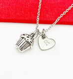 Silver Cupcake Necklace Girl Birthday Mother's Day Gifts Ideas Personalized Customized Made to Order, DN219