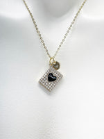 Gold Ace of Heart Necklace, Poker Gift, N5150