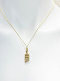Gold Paint Brush Necklace, Painter Gift, N2013-A