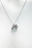 Silver Acorn Maple Leaf Necklace, Autumm Fall Gift, N727A