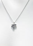 Silver Maple Leaf Necklace, Autumm Fall Gift, N727C