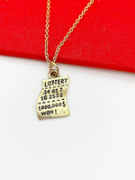 Lottery Ticket Necklace, Lucky Ticket Gift, Valentine Gift, Birthday Gift, Good Luck Gift, N5137