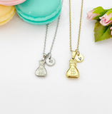 Gold Money Bag Necklace, Silver Money Bag Necklace, Luck Gift, Personalized Gifts, N5153