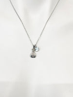 Silver Money Bag Necklace, Luck Gift, Personalized Gifts, N5153-A