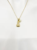 Gold Money Bag Necklace, Luck Gift, Personalized Gifts, N5153B