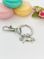 Manatee Keychain, Manatee Seal Sea Cow Ocean Fish Charm, Personalized Gift, N5156