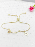 Tulip Bracelet, Gold Tulip Flower Gift, Bolo Bracelet, Personalized Gift, N2189B