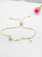 Tulip Bracelet, Gold Tulip Flower Gift, Bolo Bracelet, Personalized Gift, N2189B