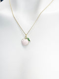 Gold Peach Necklace, Birthday Gift, Girlfriend Gifts, N3591-A