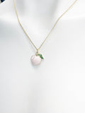 Gold Peach Necklace, Birthday Gift, Girlfriend Gifts, N3591-A
