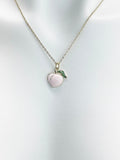 Gold Peach Necklace, Birthday Gift, Girlfriend Gifts, N3591-A