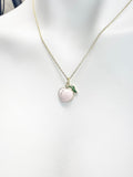 Gold Peach Necklace, Birthday Gift, Girlfriend Gifts, N3591-A