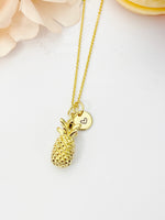 Pineapple Necklace, Gold Pineapple Fruit Necklace, Birthday Gift, N5168