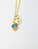 Jellyfish Necklace, Gold Cute Jellyfish Necklace, Ocean, Fish, Beach, Birthday Gift, N5170