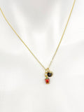 Tulip Necklace, Gold Beautiful Red Tulip Necklace Birthday Gifts, Personalized Gifts, N5172