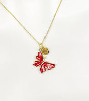 Butterfly Necklace, Gold Beautiful Butterfly Necklace, Mom Gift, Birthday Gift, N5174E