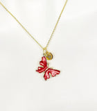 Butterfly Necklace, Gold Beautiful Butterfly Necklace, Mom Gift, Birthday Gift, N5174E