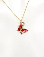 Butterfly Necklace, Gold Beautiful Butterfly Necklace, Mom Gift, Birthday Gift, N5174E