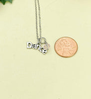 Dance Necklace, Dance Bracelet Bangle Option, Ballet Girl Gifts, N2665A