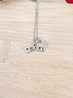 Dance Necklace, Dance Bracelet Bangle Option, Ballet Girl Gifts, N2665A