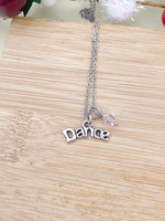 Dance Necklace, Dance Bracelet Bangle Option, Ballet Girl Gifts, N2665A