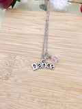 Dance Necklace, Dance Bracelet Bangle Option, Ballet Girl Gifts, N2665A