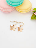 Butterfly Earrings, Rose Gold Earrings, N2770-A