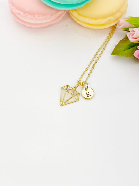 Gold Diamond Shaped Necklace, N330