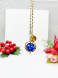 Lapis Lazuli Necklace, Natural Gemstone Jewelry, Personalized Gift, N4609-A