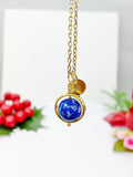 Lapis Lazuli Necklace, Natural Gemstone Jewelry, Personalized Gift, N4609-A